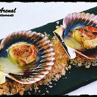 Zamburiñas rellenas con aceite virgen