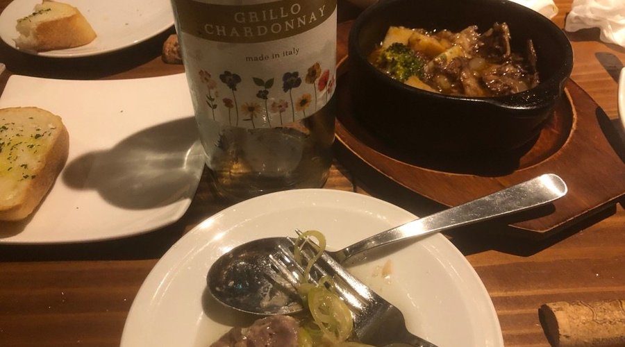 イタリアの地域ごとで選んだワインで会食