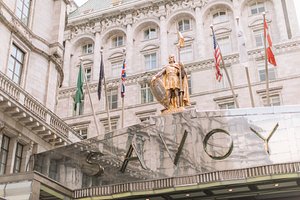 The Savoy in London, image may contain: City, Urban, Office Building, Monastery