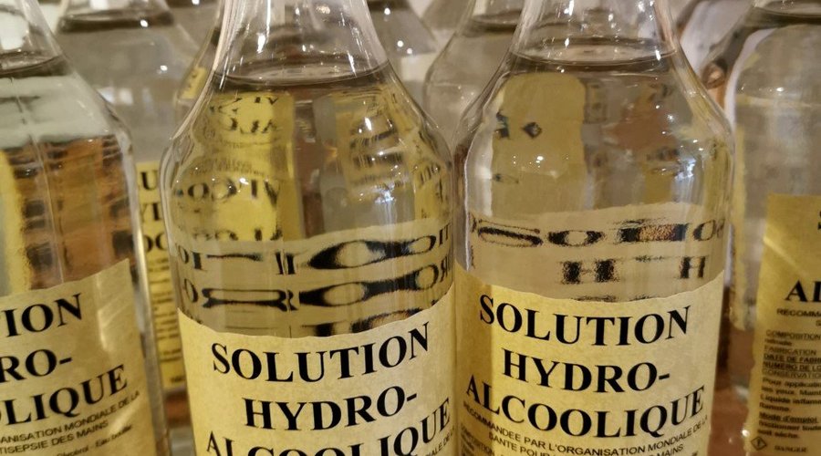 Une production 2020 un peu particulière, la fabrication de gel hydro-alcoolique suite à la crise du Covid 19