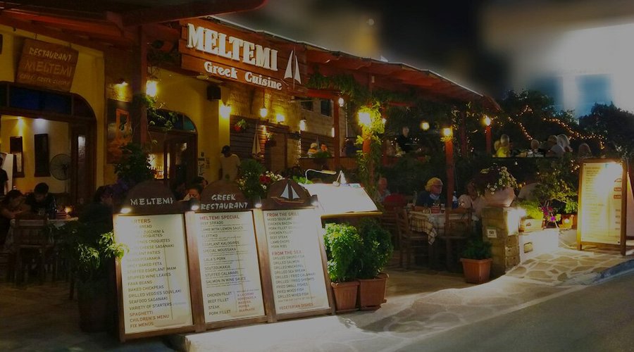Meltemi Restaurant at Night