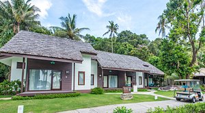 Mayang Sari Beach Resort in Bintan Island, image may contain: Hotel, Resort, Villa, Person