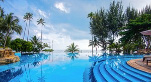 Nirwana Resort Hotel in Bintan Island, image may contain: Hotel, Resort, Summer, Pool