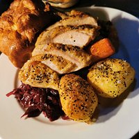 Sunday roast chicken with all the trimmings