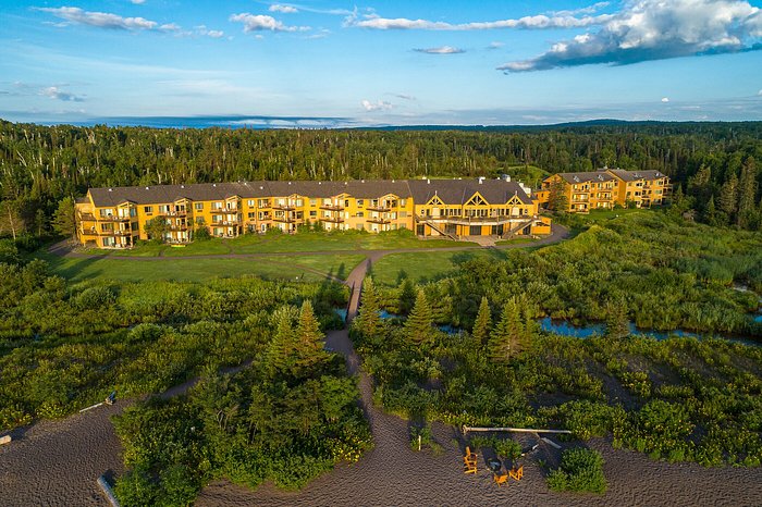 Aerial View of the Main Lodge at Superior Shores.