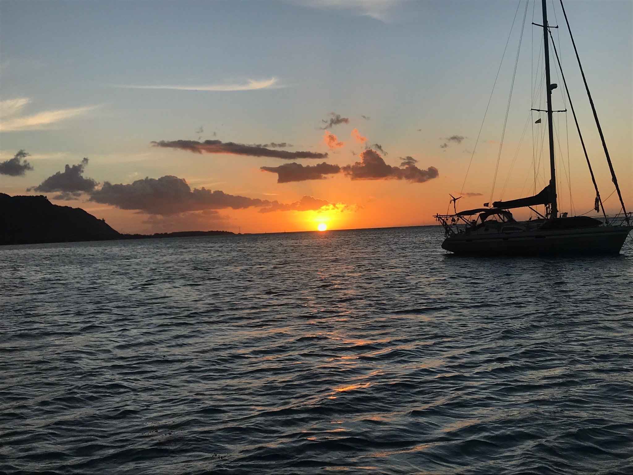 Sunset Cruise : Moorea Sailing On A Catamaran Named Taboo Provided By ...