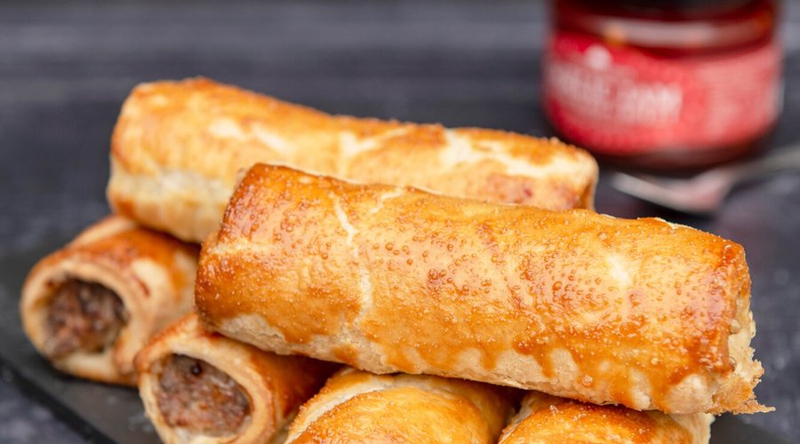 Freshly baked sausage rolls