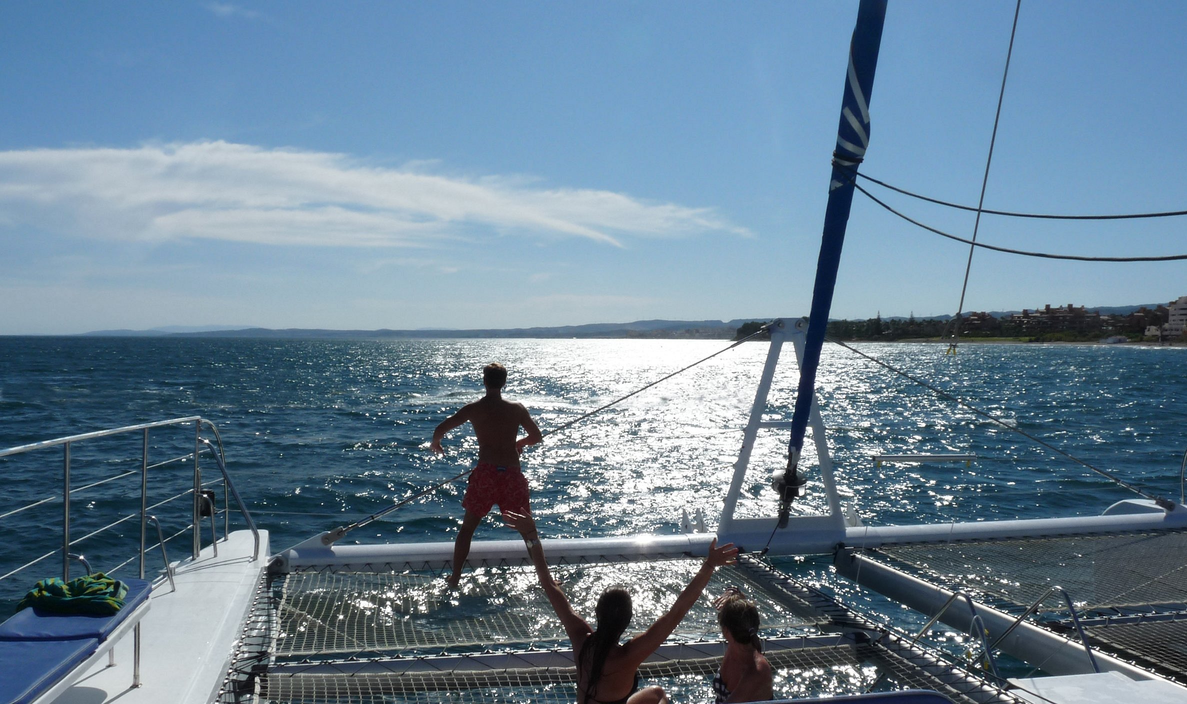 sky blue catamaran marbella