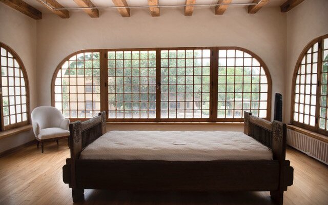 A bedroom on the second floor of the Fechin House.