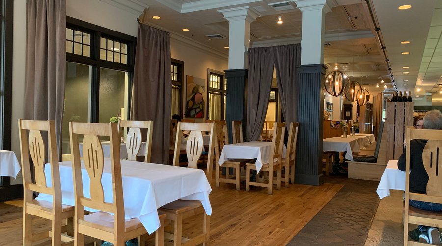 Front dining area looking towards the back