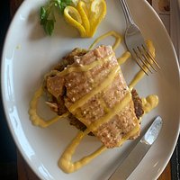 Amazing menu, including Salomon with bubble and squeak and melt-in-the-mouth sticky ribs