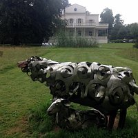 Er is ook kunst te zien op het landgoed