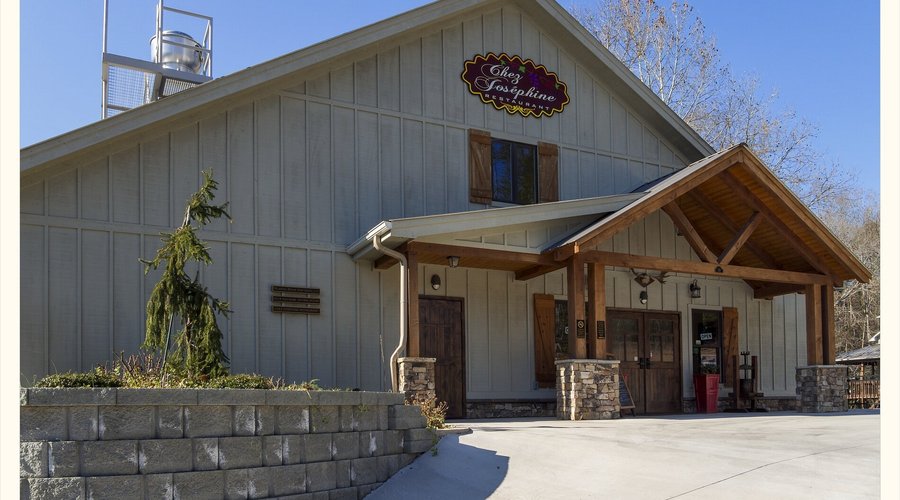 This is the front entrance of our Chez Josephine Restaurant and Tasting Room at Roaring River Vineyards, Traphill NC