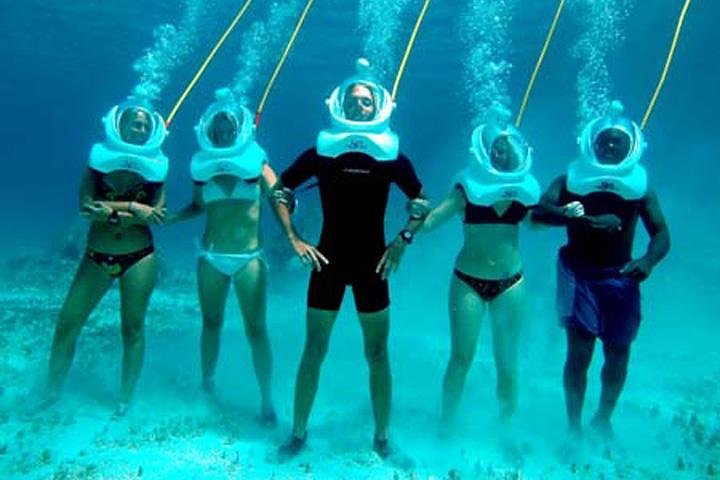 underwater breathing helmet