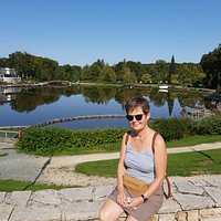 Het prachtige park aan het Casino en de lac