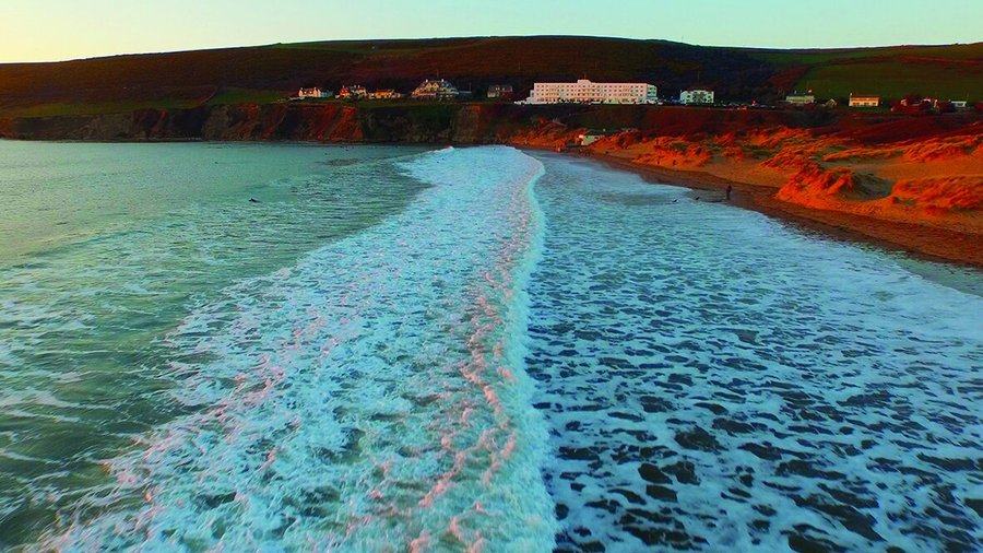 High tide at Saunton Sands.