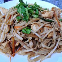 Plat ressemblant un peu au pad thaï (j'ai oublié le nom).