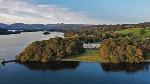 Storrs Hall in Bowness-on-Windermere, image may contain: Land, Nature, Outdoors, Sea