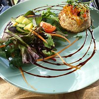 Blue Cheese Souffle was lovely and I don't like Blue Cheese much!
