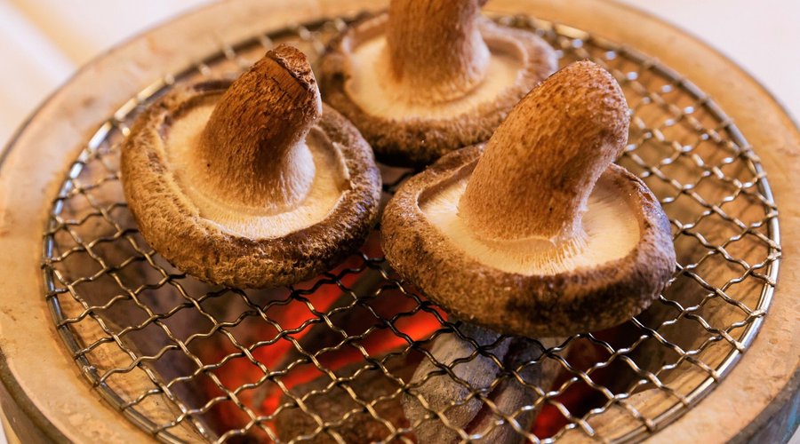 「山家料理 湯の岳庵」は、金鱗湖すぐ、木立の中の大きな茅葺屋根が目印です。 由布院の旬をご用意しております。