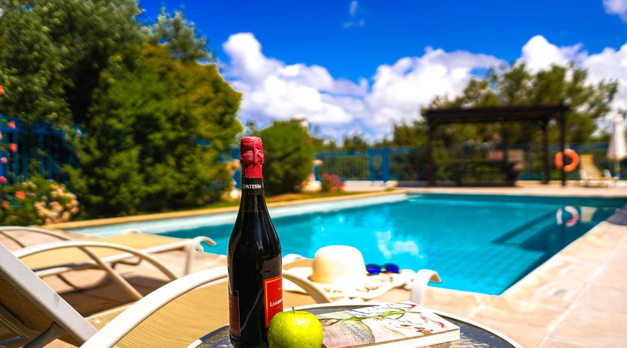 Villa pool with privacy