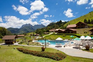 Hotel Fazenda Suica Le Canton in Teresopolis, image may contain: Hotel, Resort, Building, Architecture