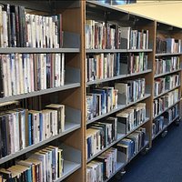 Inside Airdrie Library.