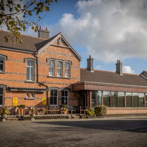 Clifden Station House in Clifden, image may contain: Lighting, City, Restaurant, Urban