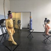 Exposition in the De Garage ; work from Maen Florin , Stefan Serneels and Xavier Noiret-Thome