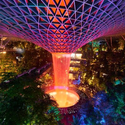 Night View of the HSBC Rain Vortex