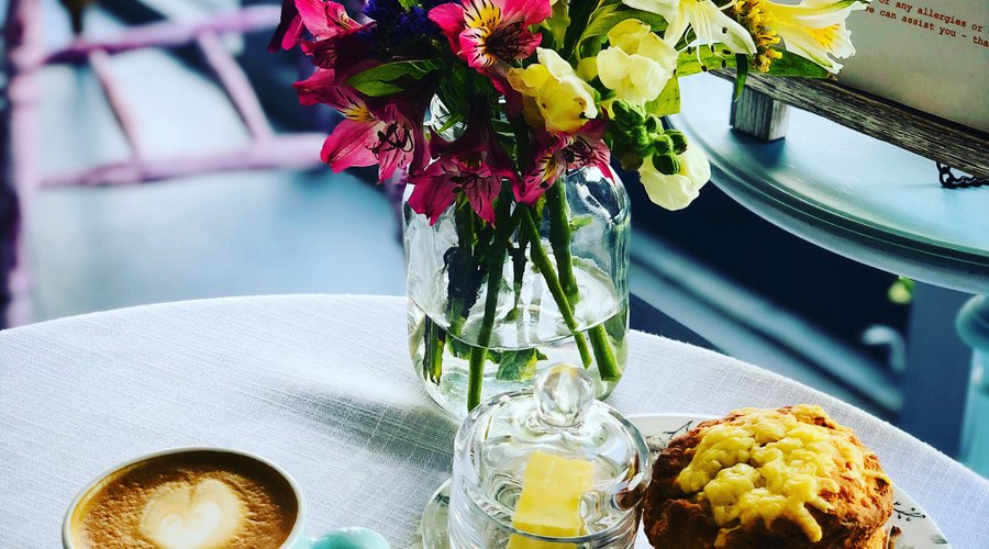 Freshly made cheese scones 