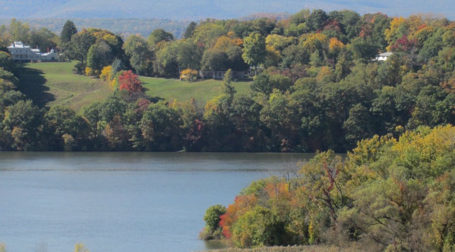 A view of the Catskills and west side of the Hudson River.