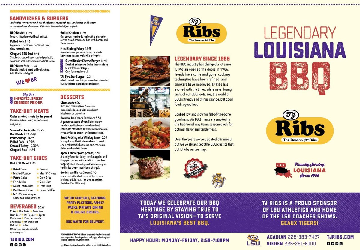 Tj Ribs Baton Rouge 6330 Siegen Ln Menu Prices And Restaurant Reviews Tripadvisor