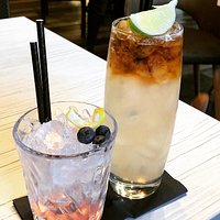 His and hers cocktail #hendricksbramble #darkandstormy