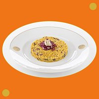 Risotto di vialone nano al radicchio trevisano e polpa di zucca