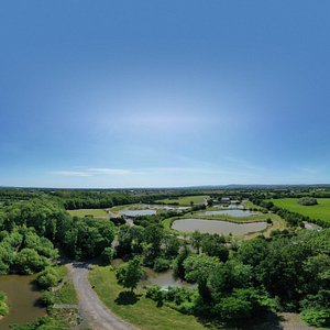 An Aerial view of the site and lakes 