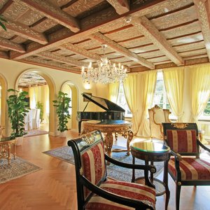 Alchymist Prague Castle Suites in Prague, image may contain: Furniture, Home Decor, Bedroom, Indoors