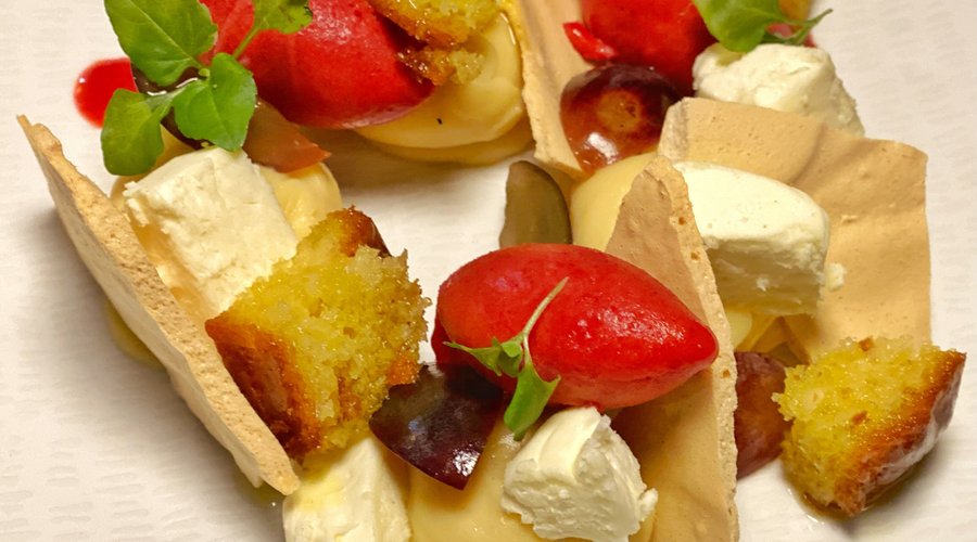 Postre: Uvas con queso