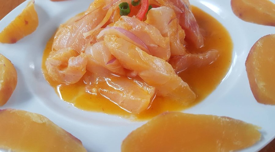 Ceviche de ojo de uva!
Grape eye ceviche!