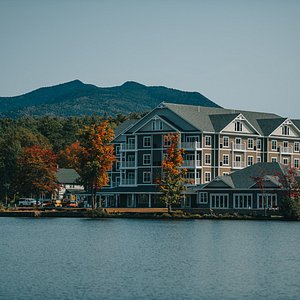Saranac Waterfront Lodge, Trademark Collection by Wyndham in Saranac Lake, image may contain: Scenery, Nature, Waterfront, Building