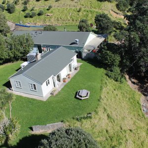 Aerial view of the cottage