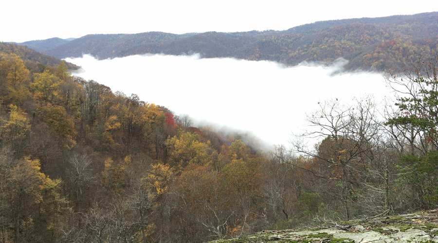View of valley from top of falls.3
