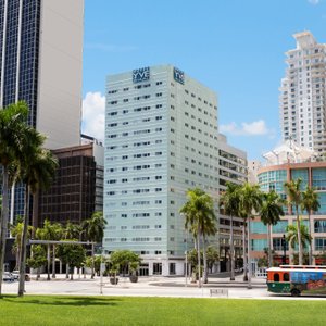 YVE Hotel Miami in Miami, image may contain: Home Decor, Rug, Living Room, Table