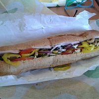 My ham sub and Jayden's glasess :o)