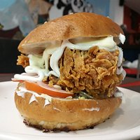To get the best and to the next level of crispy 'kfc' burger u must visit "SQUAD FUSION"