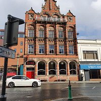 The Masonic Building along Berry Street.