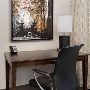 Desk and ergonomic chair featured in all our guestrooms.