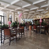 Seating indoor terrace area