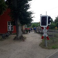 Fahrradgruppe am Bahnhof Chorin