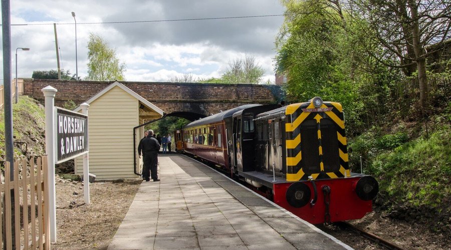 North British "Tom" stopped at Horeshay and Dawley Station during passenger services